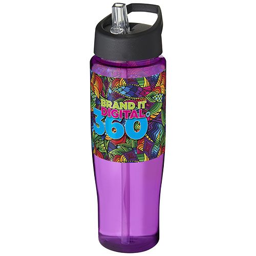 morado/negro Bidón deportivo con tapa con boquilla de 700 ml H2O Active®