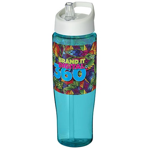 azul aqua/blanco Bidón deportivo con tapa con boquilla de 700 ml H2O Active®