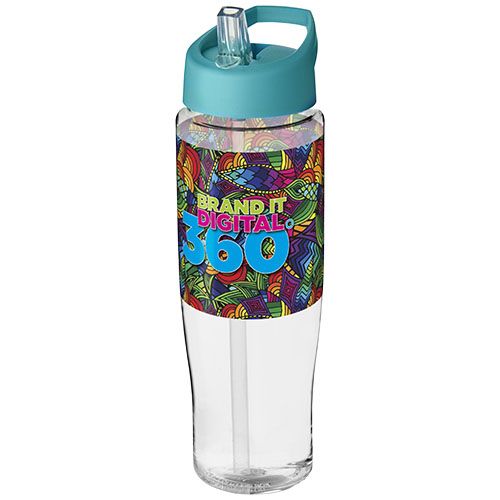 transparente/azul aqua Bidón deportivo con tapa con boquilla de 700 ml H2O Active®