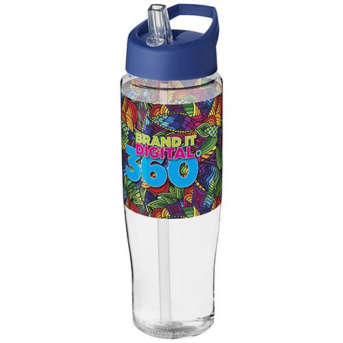 transparente/azul Bidón deportivo con tapa con boquilla de 700 ml H2O Active®