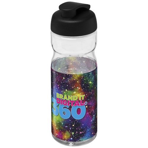 transparente/negro Bidón deportivo con Tapa Flip de 650 ml H2O Active®