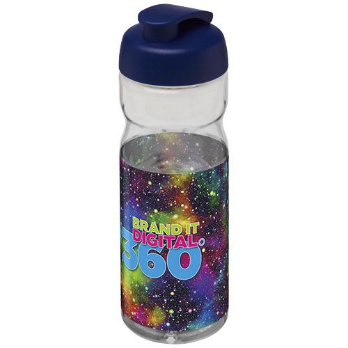 transparente/azul Bidón deportivo con Tapa Flip de 650 ml H2O Active®