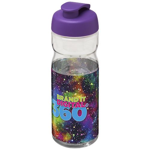 transparente/morado Bidón deportivo con Tapa Flip de 650 ml H2O Active®