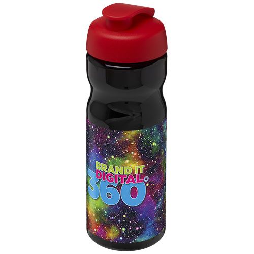 negro/rojo Bidón deportivo con Tapa Flip de 650 ml H2O Active®