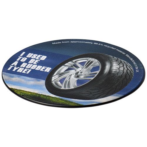 Brite-Mat® Posavasos redondo con material de neumático