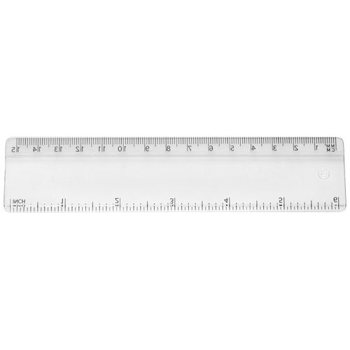 blanco translúcido Regla de plástico de 15 cm