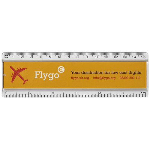 Règle en plastique Ellison 15 cm avec insertion de papier décoratif - 2