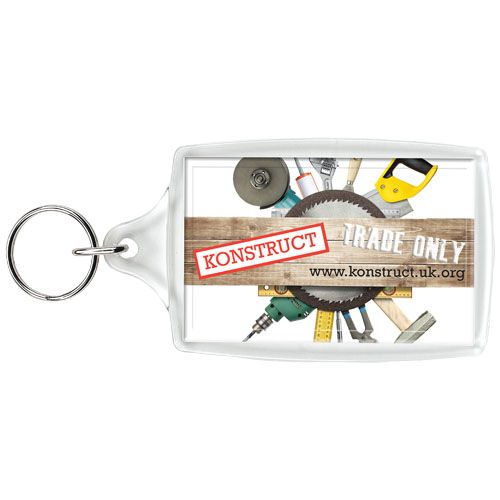 blanco translúcido Llavero L4 de gran tamaño