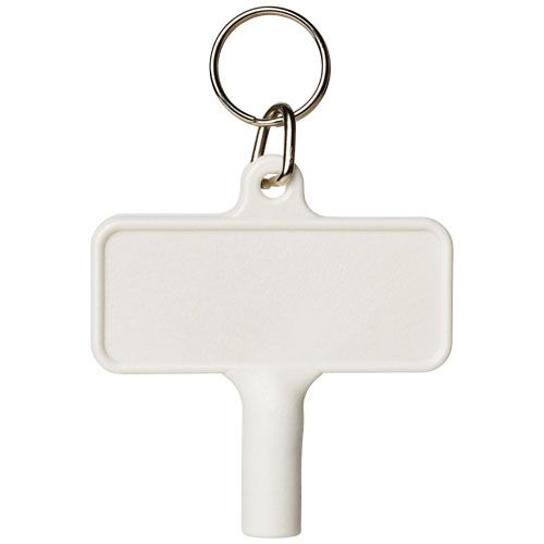 white Llave de radiador de plástico con llavero