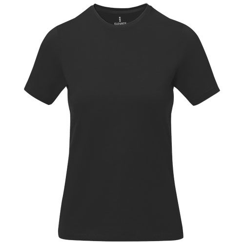 black Camiseta de manga corta para mujer