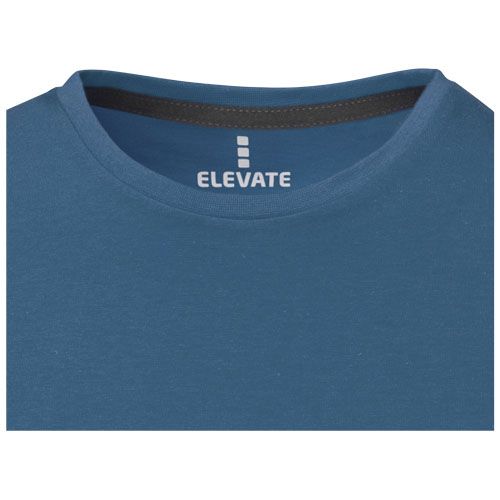 azul acero Camiseta de manga corta para mujer