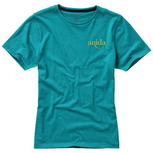 verde agua Camiseta de manga corta para mujer