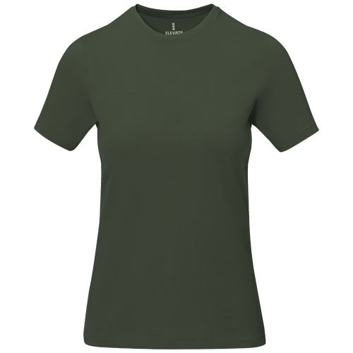 verde militar Camiseta de manga corta para mujer