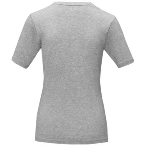 gris mezclado Camiseta orgánica de manga corta para mujer