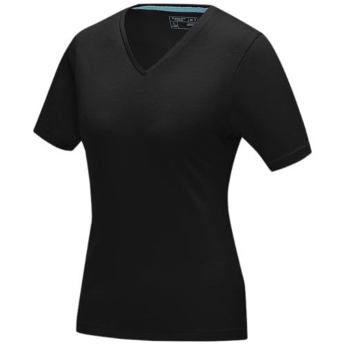 black Camiseta orgánica de manga corta para mujer
