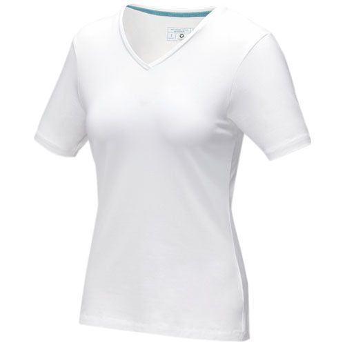 white Camiseta orgánica de manga corta para mujer