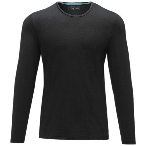 black Camiseta de manga larga ecológica de hombre Ponoka