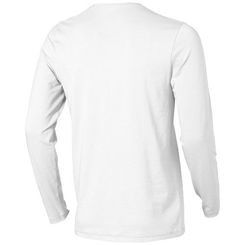 white Camiseta de manga larga ecológica de hombre Ponoka