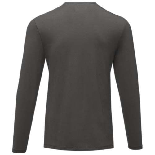 gris tormenta Camiseta de manga larga ecológica de hombre Ponoka