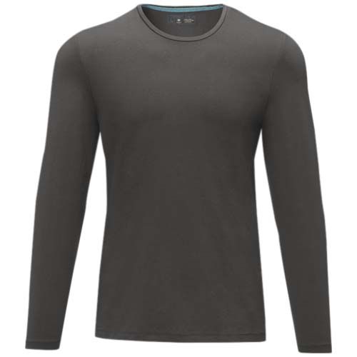 gris tormenta Camiseta de manga larga ecológica de hombre Ponoka