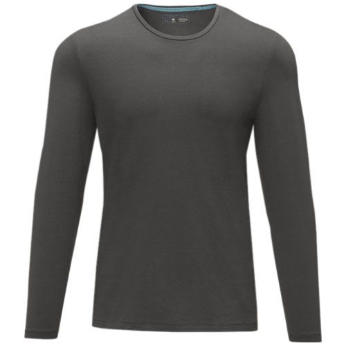 gris tormenta Camiseta de manga larga ecológica de hombre Ponoka