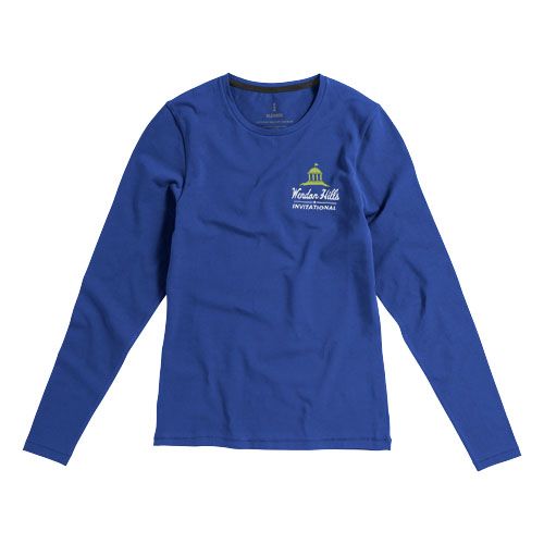 blue Camiseta de manga larga ecológica de mujer Ponoka
