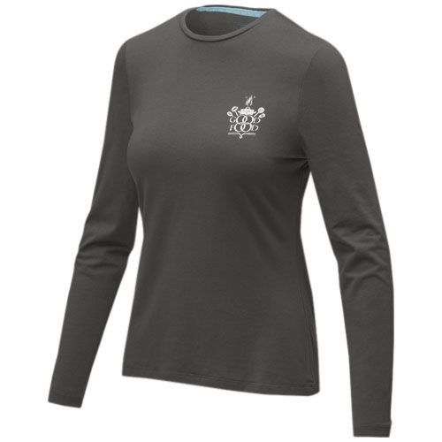 gris tormenta Camiseta de manga larga ecológica de mujer Ponoka