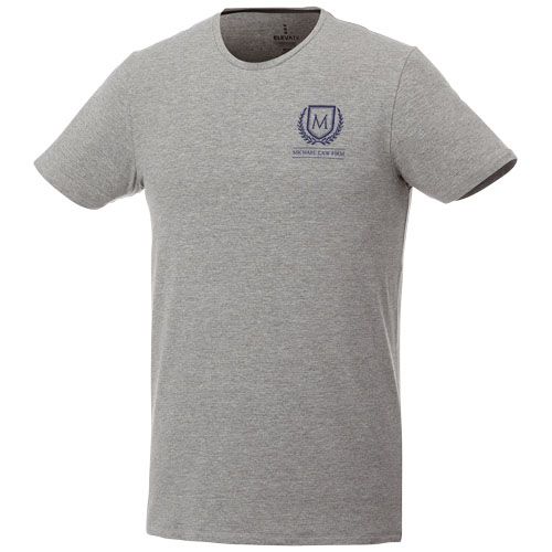 gris mezclado Camisetade manga corta orgánica para hombre