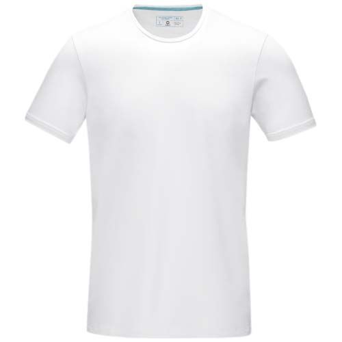 white Camisetade manga corta orgánica para hombre