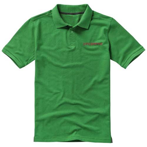 verde helecho Polo de manga corta para hombre