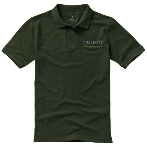 verde militar Polo de manga corta para hombre