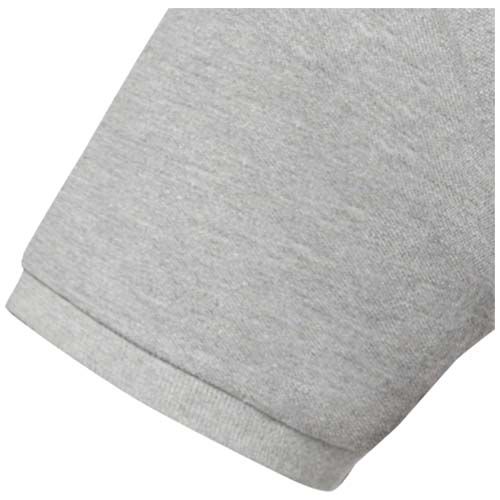 gris mezclado Polo de manga corta para hombre