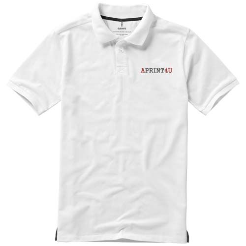 white Polo de manga corta para hombre de 200 g/m² Calgary