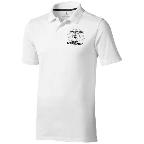 white Polo de manga corta para hombre de 200 g/m² Calgary
