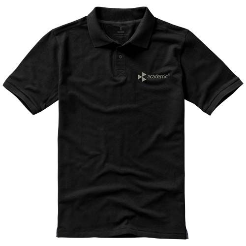 black Polo de manga corta para hombre