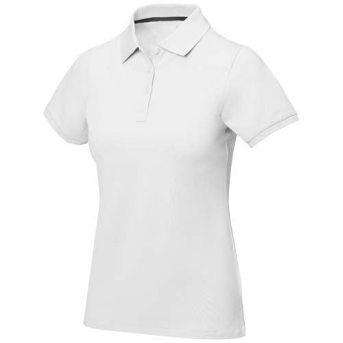 white Polo de manga corta para mujer