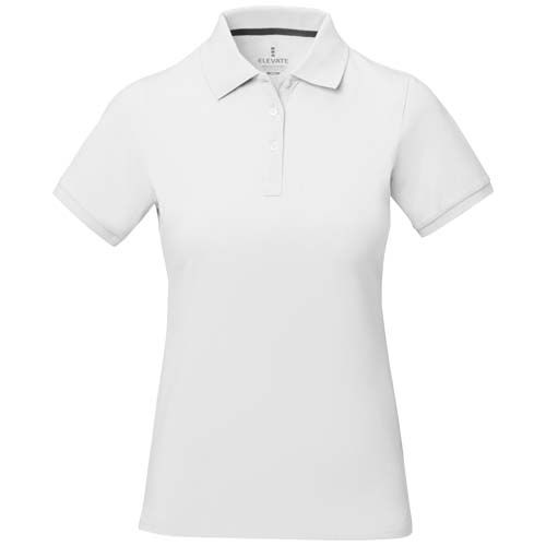 white Polo de manga corta para mujer