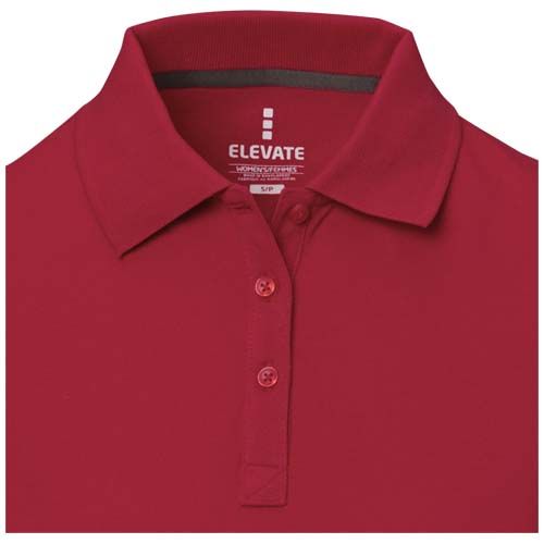 red Polo de manga corta para mujer