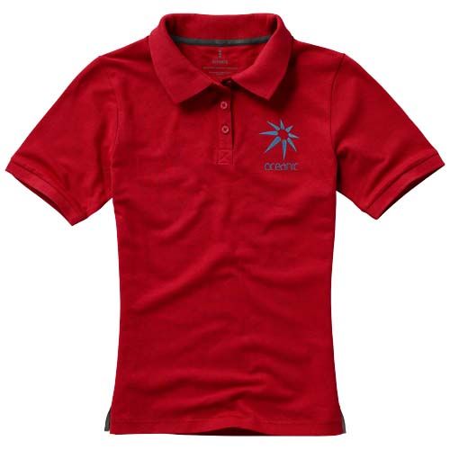 red Polo de manga corta para mujer