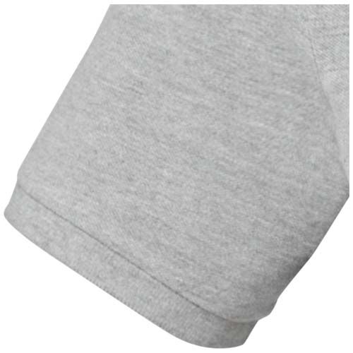 gris mezclado Polo de manga corta para mujer