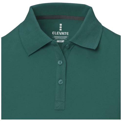 verde bosque Polo de manga corta para mujer