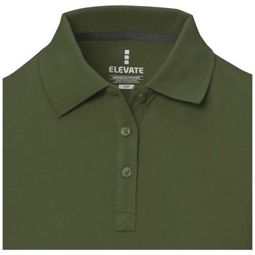 verde militar Polo de manga corta para mujer