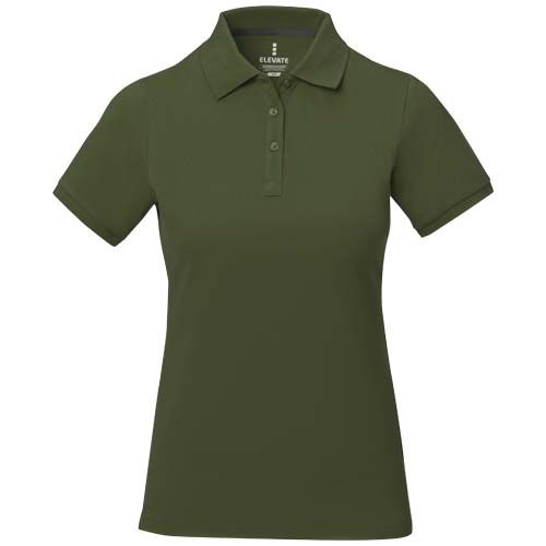 verde militar Polo de manga corta para mujer