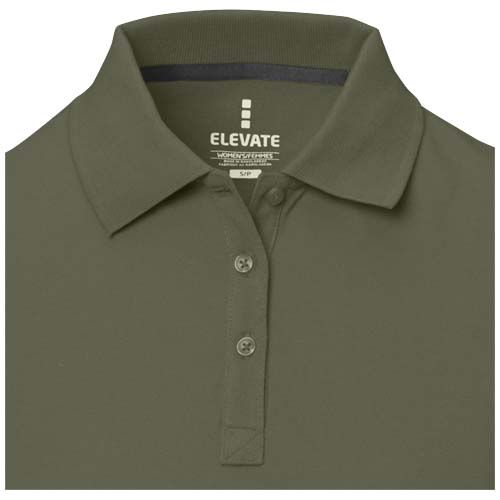 verde bosque Polo de manga corta para mujer