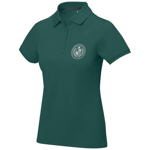 verde bosque Polo de manga corta para mujer