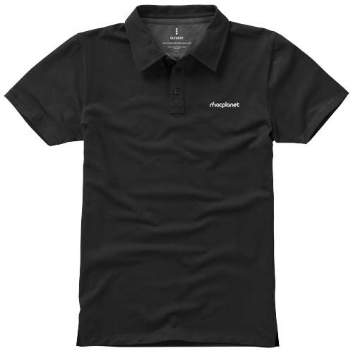 black Polo de manga corta elástico para hombre de 200 g/m² Markham