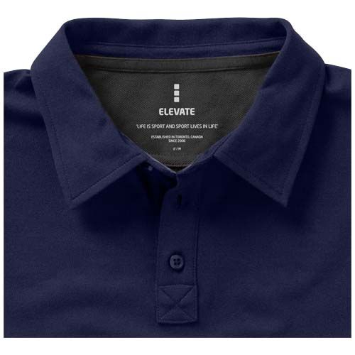 azul marino Polo de manga corta elástico para hombre
