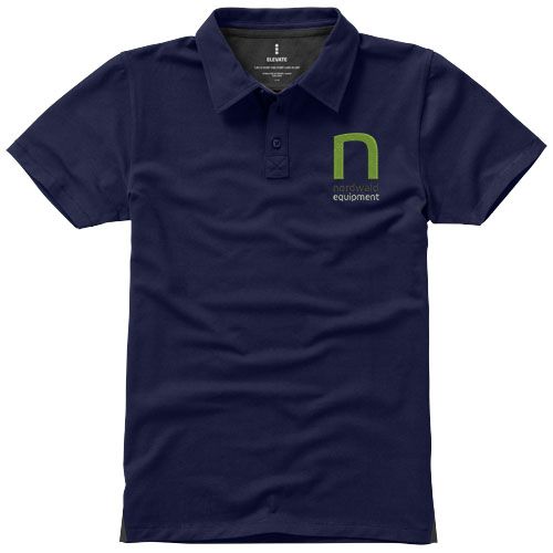 Polo de manga corta elástico para hombre 
