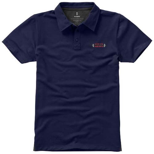 azul marino Polo de manga corta elástico para mujer de 200 g/m² Markham