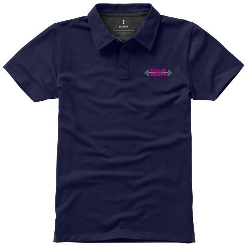 azul marino Polo de manga corta elástico para mujer de 200 g/m² Markham